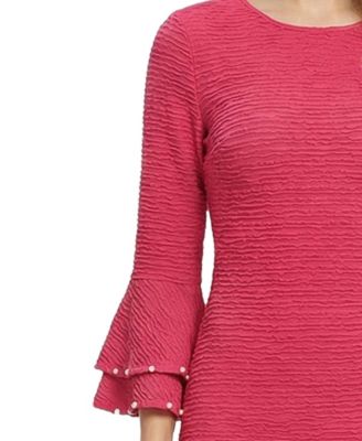 Women's Long-Sleeve Dress with Bell Cuffs