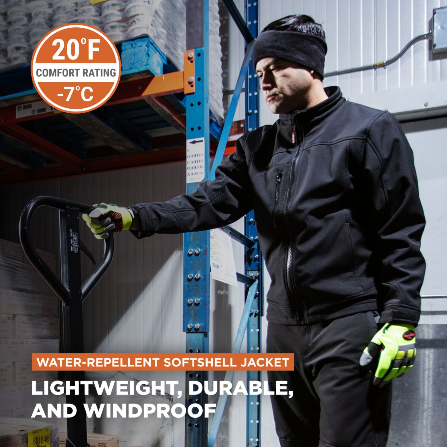 Мужская куртка RefrigiWear Big & Tall Warm Insulated Softshell Jacket with Soft Micro-Fleece Lining — фото 8