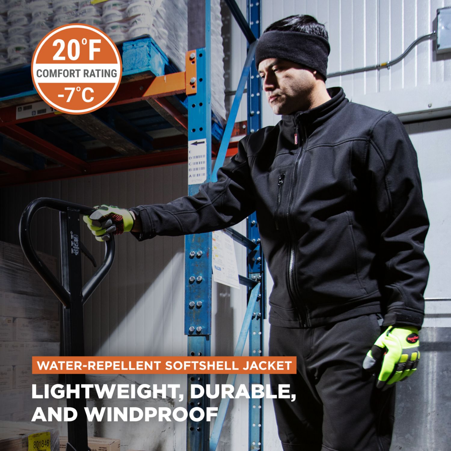 Big & Tall Warm Insulated Softshell Jacket with Soft Micro-Fleece Lining