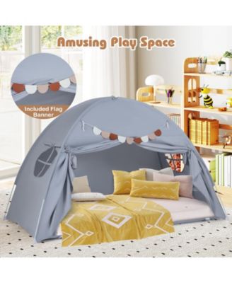 Indoor Bed Canopy Tent for Kids with 2 Windows