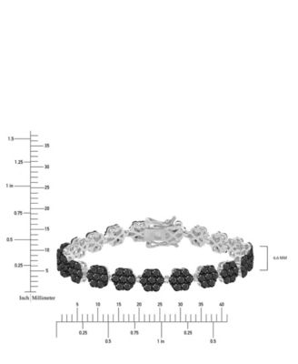 Black Spinel Tennis Bracelet in Black Rhodium Over Sterling Silver