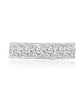 Cubic Zirconia Eternity Ring in Rhodium Over Sterling Silver