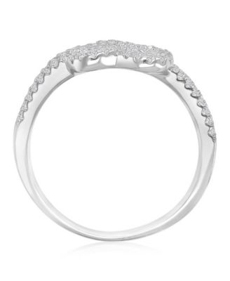 Infinity Knot Cubic Zirconia Ring in Rhodium Over Sterling Silver