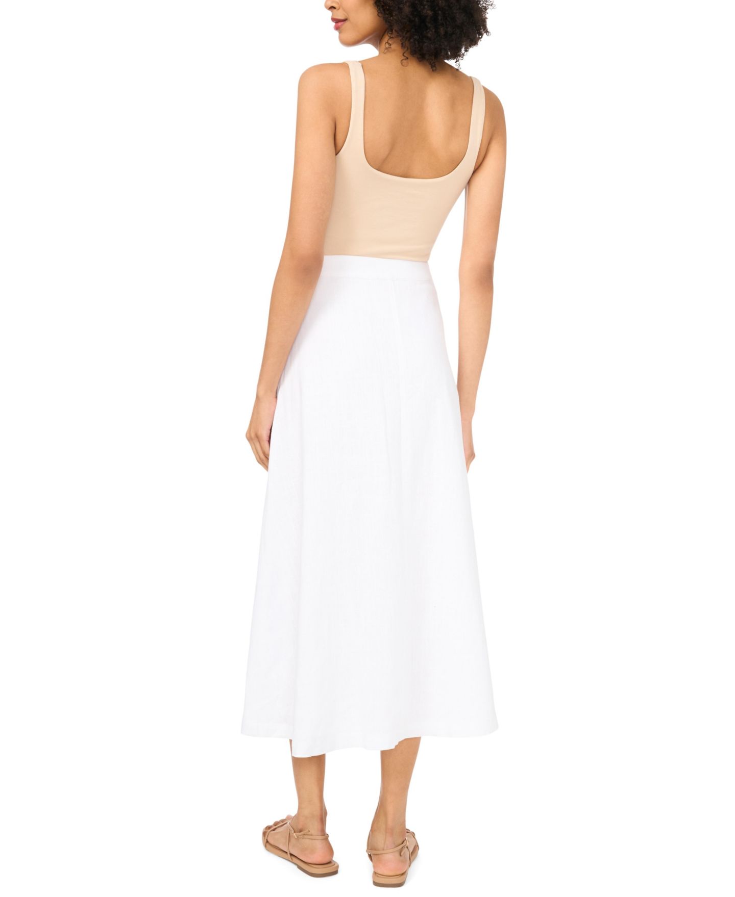 Женская юбка Vince Camuto Front-Fly Zipper, цвет: Белый — фото 4