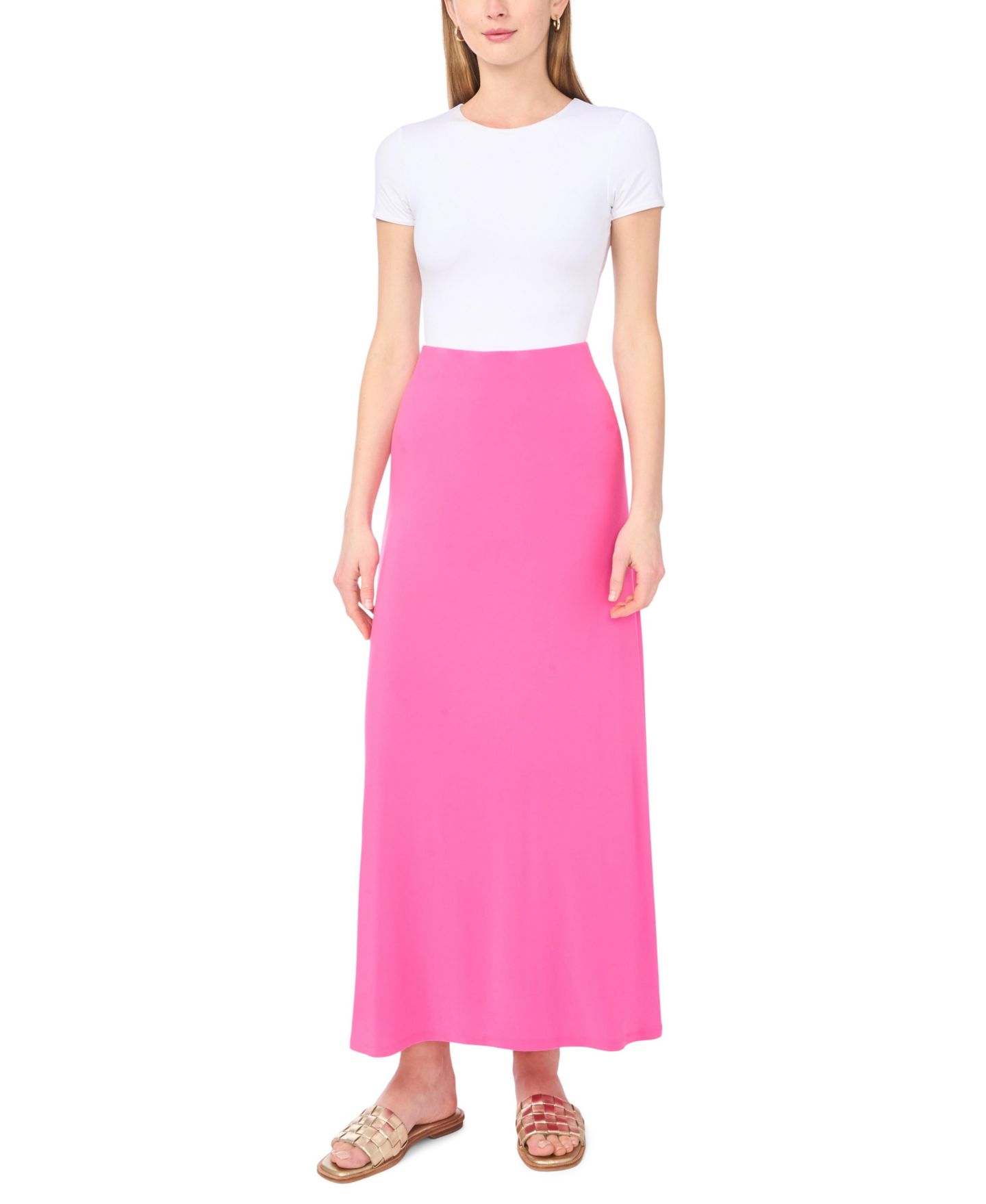 Женская юбка Vince Camuto Smooth Pull-On Maxi, цвет: Малиновый сорбет — фото 2
