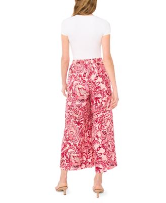 Women's Wide-Leg Gathered Pants