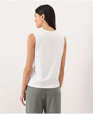 Women's Cotton Slub High Neck Tank Top