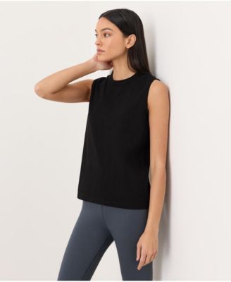 Women's Cotton Slub High Neck Tank Top