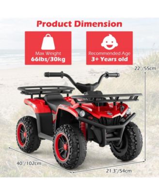 24V Electric Ride On Quad with LED Headlights-Red