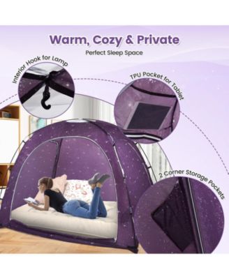 Indoor Bed Privacy Play Tent with Carry Bag, Kids Canopy Tent