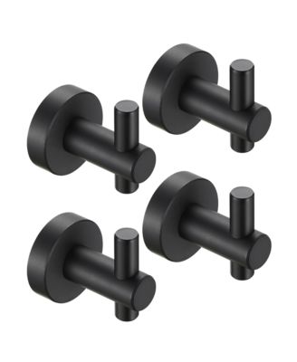 4-Pack Round Base Wall Hanging Hook, Stainless Steel Clothes Hook for Bathroom, Kitchen and Bedroom