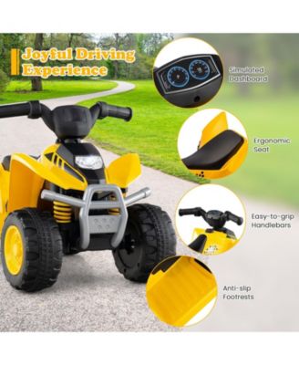 6V Kids Ride on ATV CAT-Licensed with Horn Sound for 18-36 Months Old.