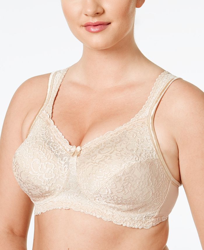 NWT Playtex 18 Hour Comfort Lace Wire Free 4088 White/Honey $32 
