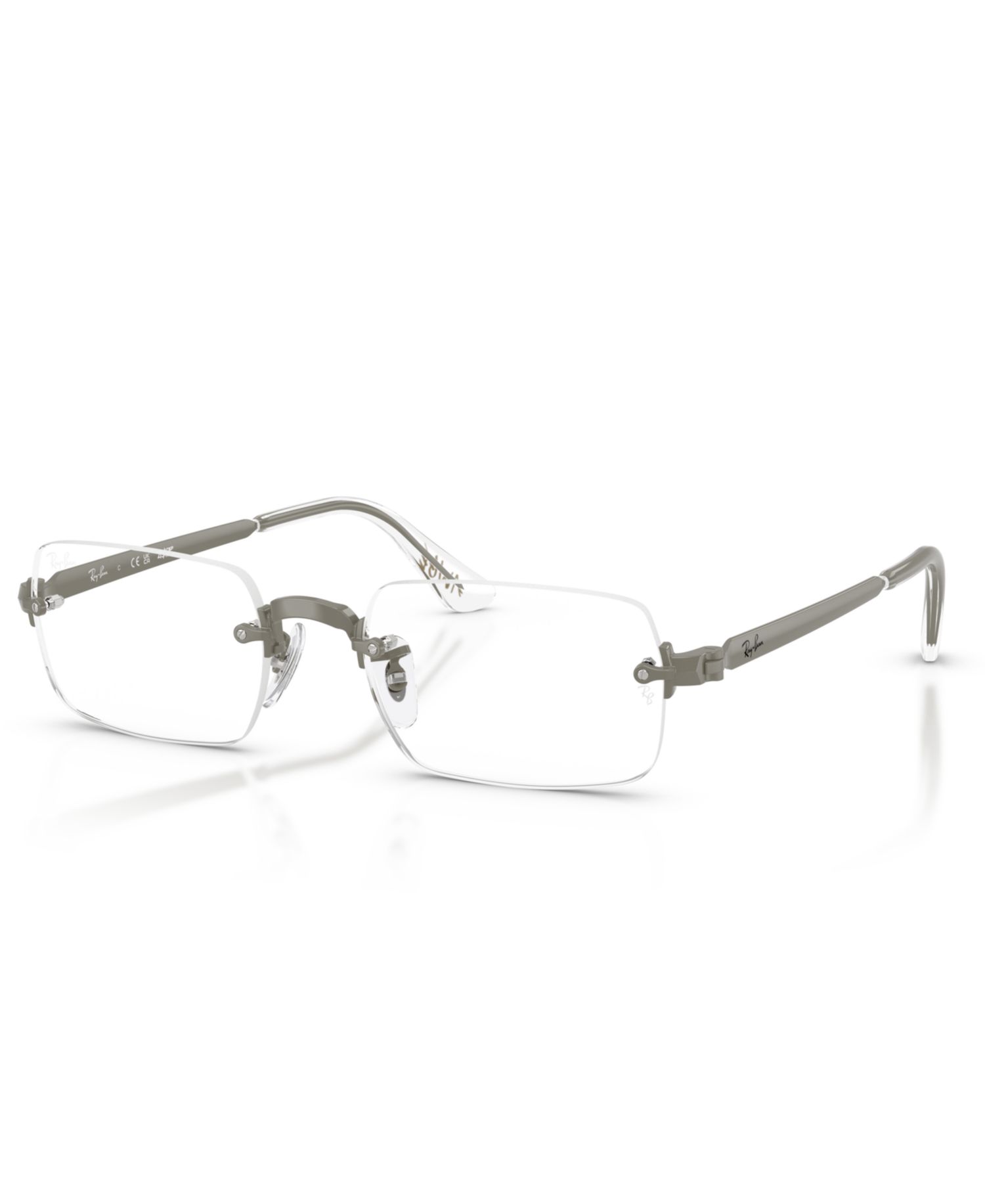 Unisex Rectangle Metal RB3928V Optics By A$AP Rocky Eyeglasses