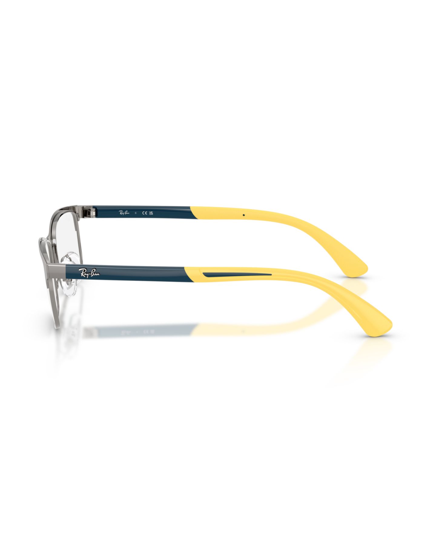 Детские очки Ray-Ban Rectangle Metal RB1061 Eyeglasses(Ages 07-10), цвет: Графитовый — фото 4