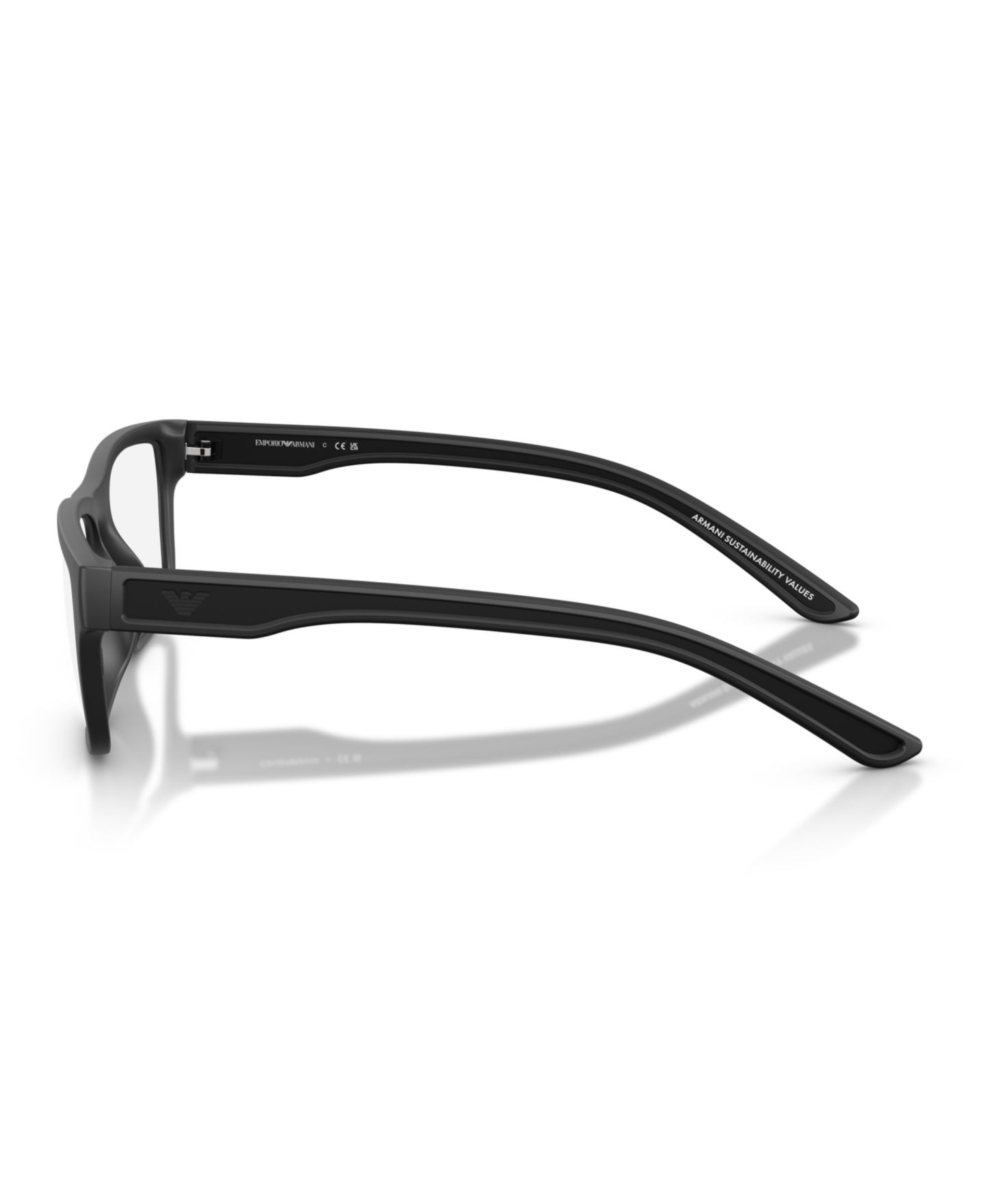 Мужские очки Emporio Armani Man Pillow Plastic EA3276U Eyeglasses, цвет: Матовый чёрный — фото 3