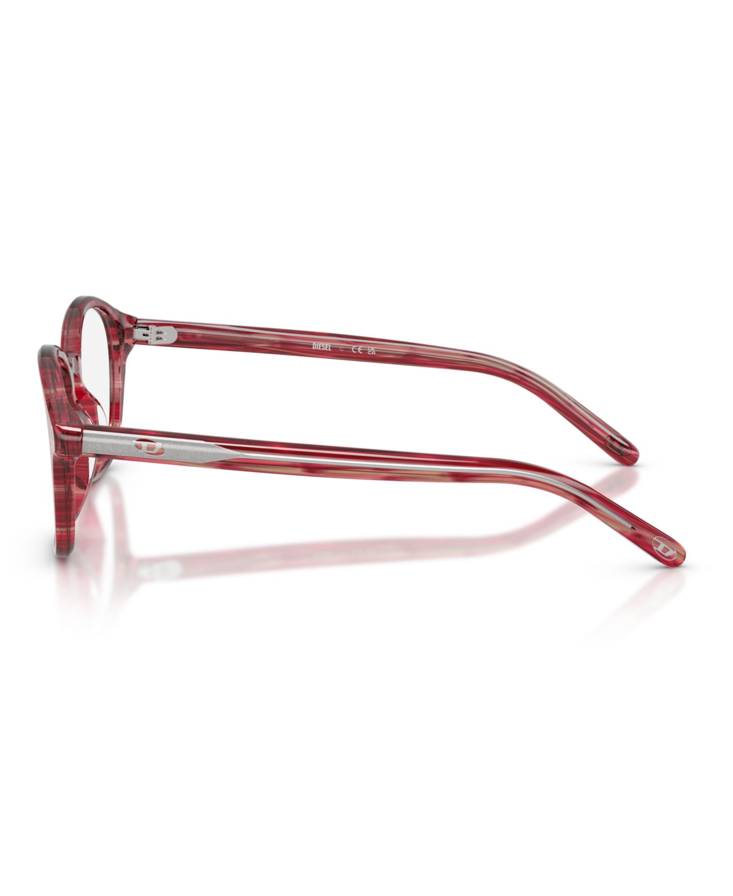 Очки Diesel Unisex Panthos Plastic DL4025U Eyeglasses, цвет: Красный — фото 4