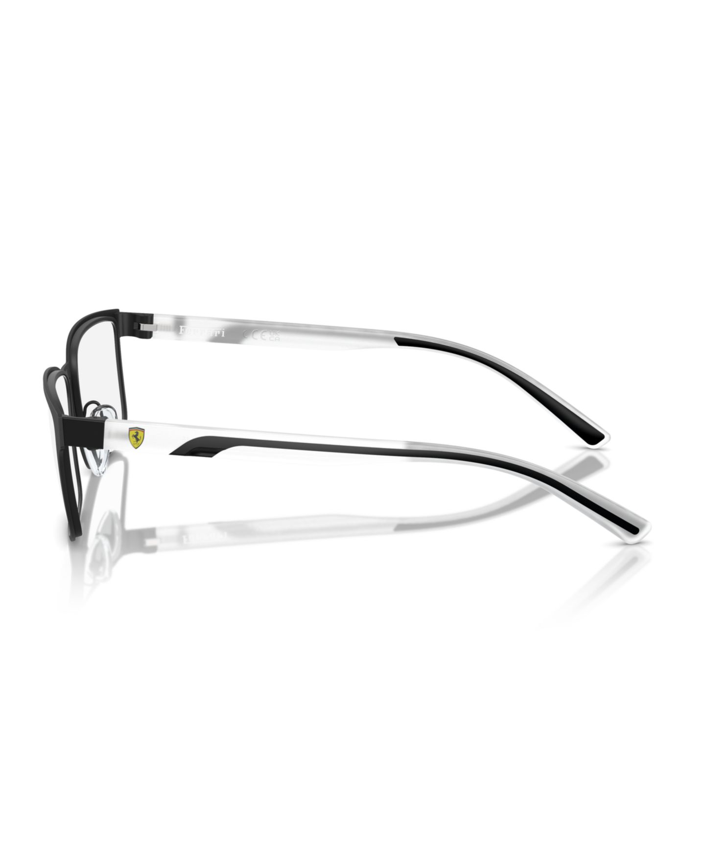Мужские очки Scuderia Ferrari Man Rectangle Metal FZ7002 Eyeglasses, цвет: Матовый чёрный — фото 3