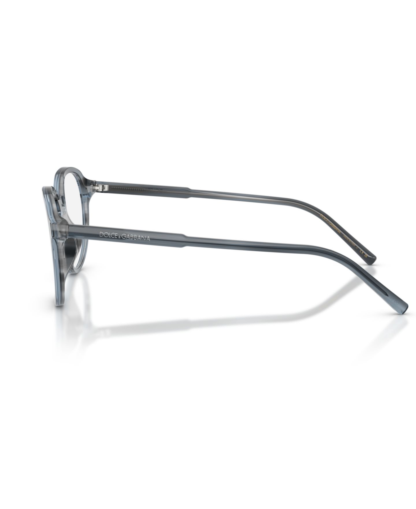 Мужские очки Dolce&Gabbana Man Panthos Plastic DG3444 Eyeglasses, цвет: Синий полосатый синий — фото 4