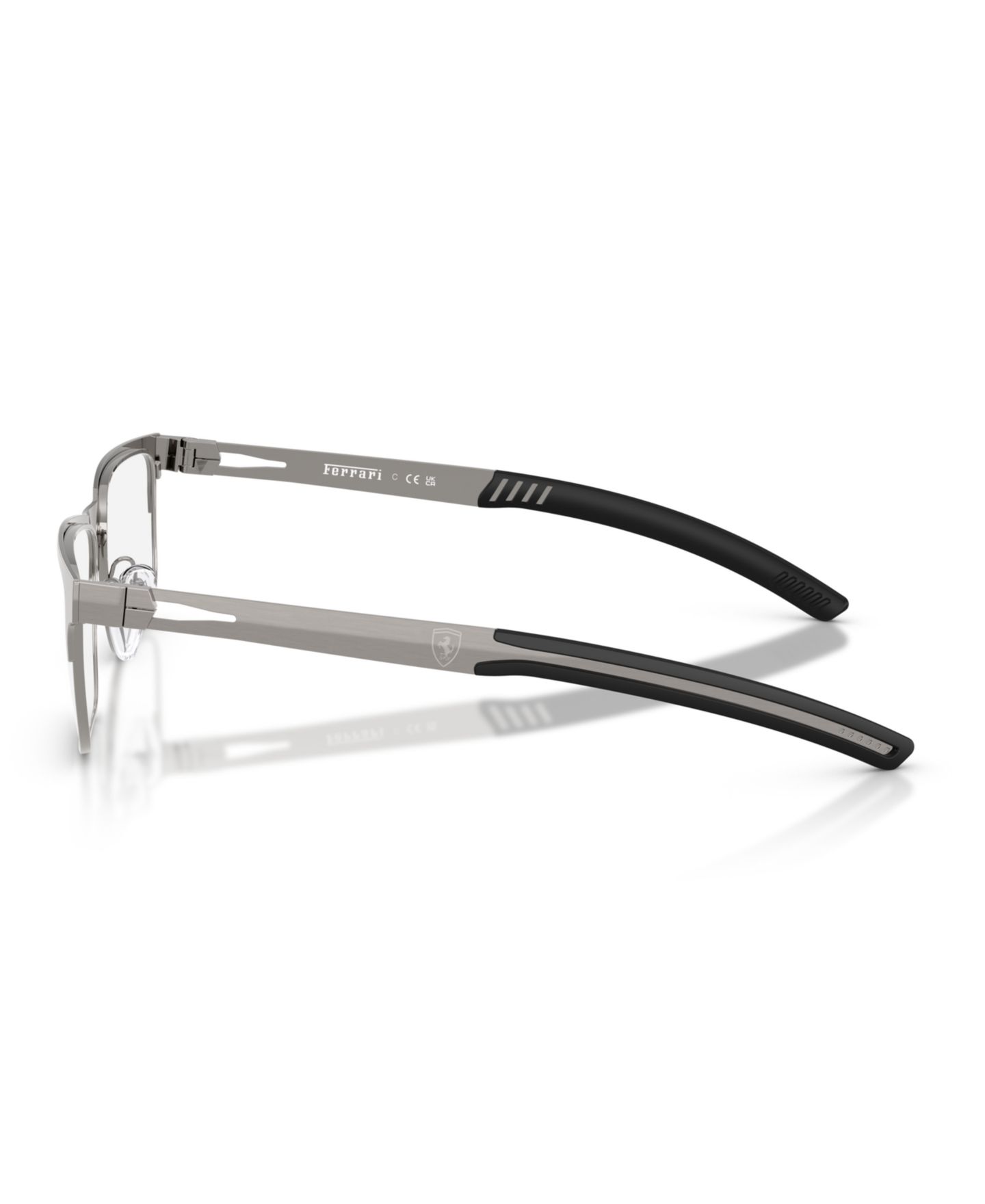 Мужские очки Scuderia Ferrari Man Rectangle Metal FZ7018 Eyeglasses, цвет: Графитовый металлик — фото 4
