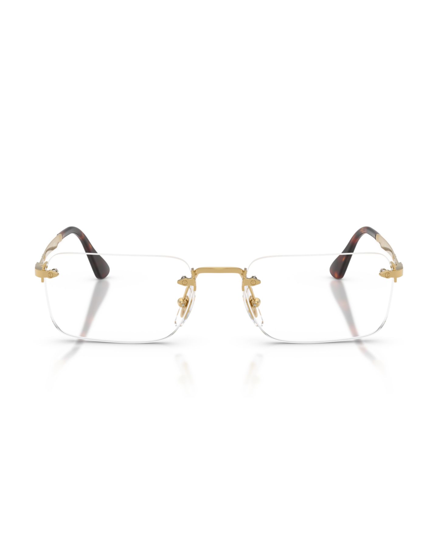 Очки Persol Unisex Rectangle Metal PO1030V - Luc Eyeglasses, цвет: Золотой — фото 4