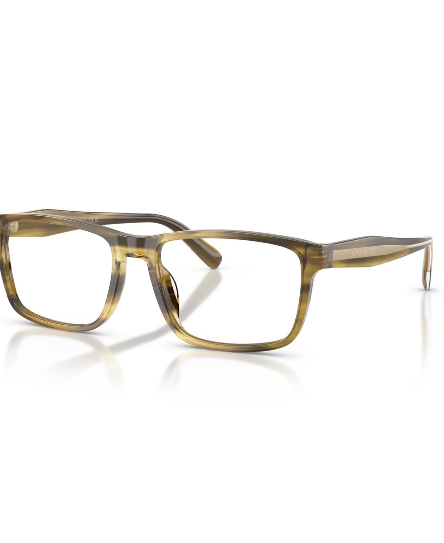 Мужские очки COACH Man Rectangle Plastic HC6292U Eyeglasses, цвет: Оливковый — фото 1