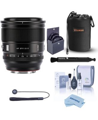 27mm f/1.2 Lens for Sony E with PRO OPTIC Lens Care & Protection Kit with Pouch