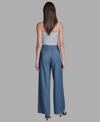 Women's High-Rise Denim Wide-Leg Pants