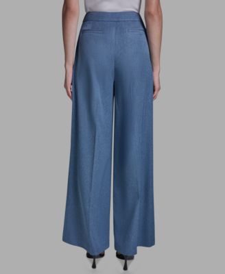Women's High-Rise Denim Wide-Leg Pants