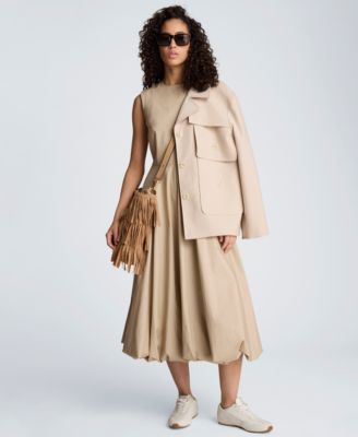 Women's Bubble Hem Midi Dress