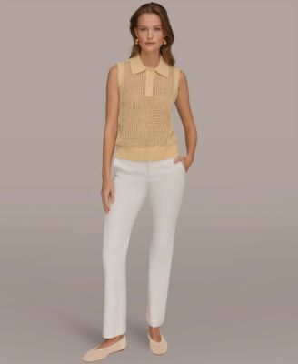 Women's Sleeveless Polo Sweater