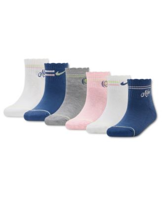 Girls' 5-7 Courtside Champs Ankle Socks, 6-Pack