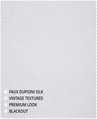 French Pleat Vintage Textured Faux Dupioni Silk Blackout Curtain