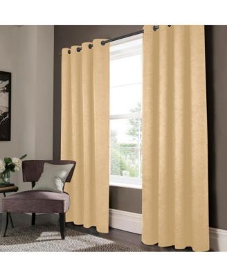 Lynx Matte Embossed Blackout Grommet Panel - 52x95", Gold