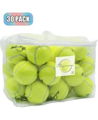 Pack of 30 Advanced Training Tennis Balls for Beginners Practice Balls with Durable Felt and Mesh Carrying Bag for All Court Play