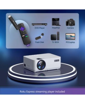 Leisure 470 Portable Mini Projector Bundle with Roku Express