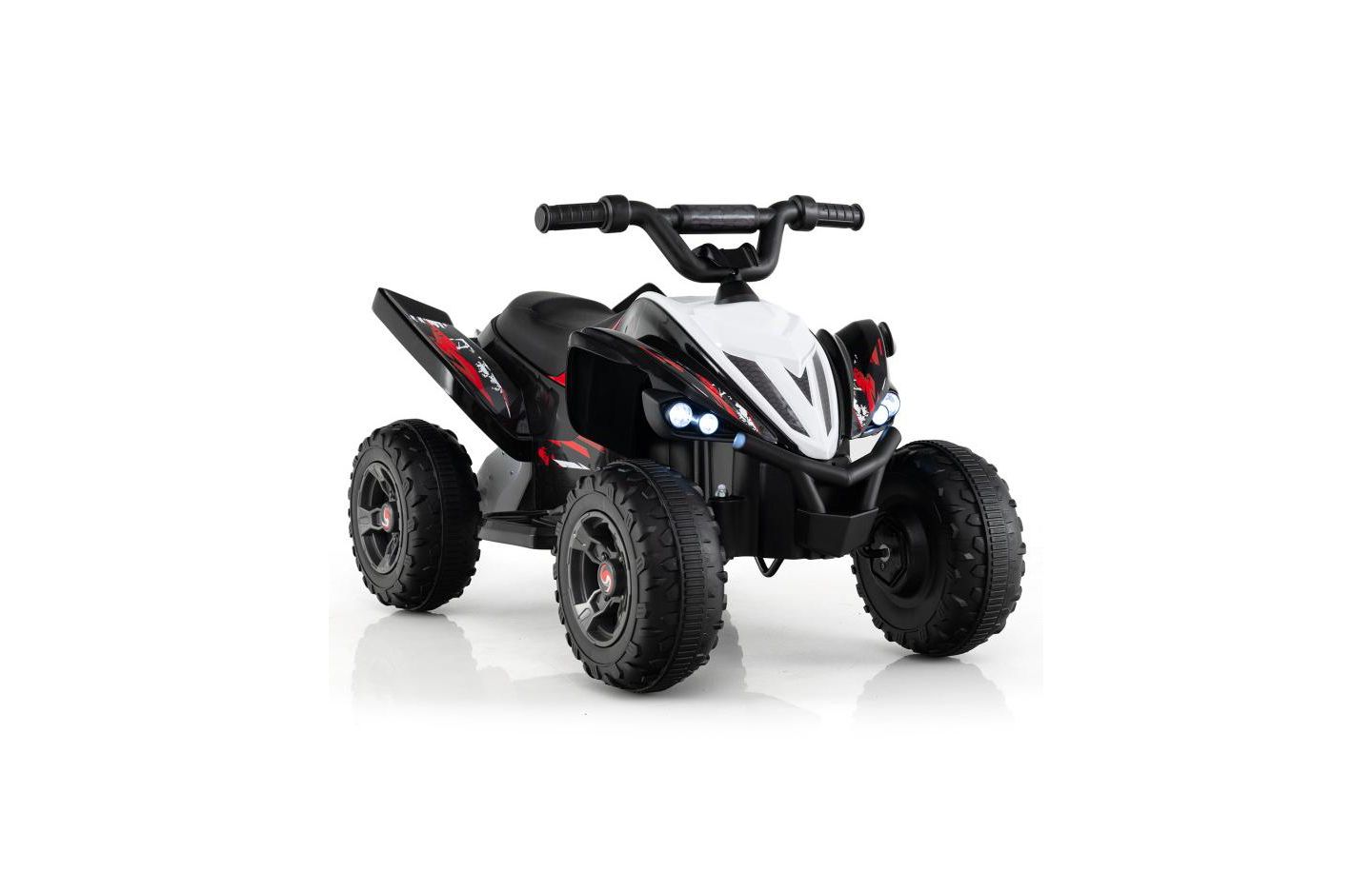 Детская игрушка Slickblue 12V Kids Ride-On ATV 4-Wheeler with LED Lights, Ages 3+, цвет: Чёрный — фото 1