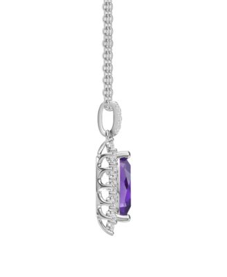3-Pc. Amethyst (3 ct. t.w.) & Lab Grown White Sapphire (1-7/8 ct. t.w.) Ring, Earring & Necklace in Sterling Silver (also in Other Gemstones)
