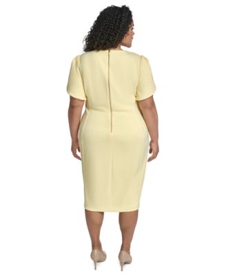 Plus Size Tulip Sleeveless Sheath Midi Dress