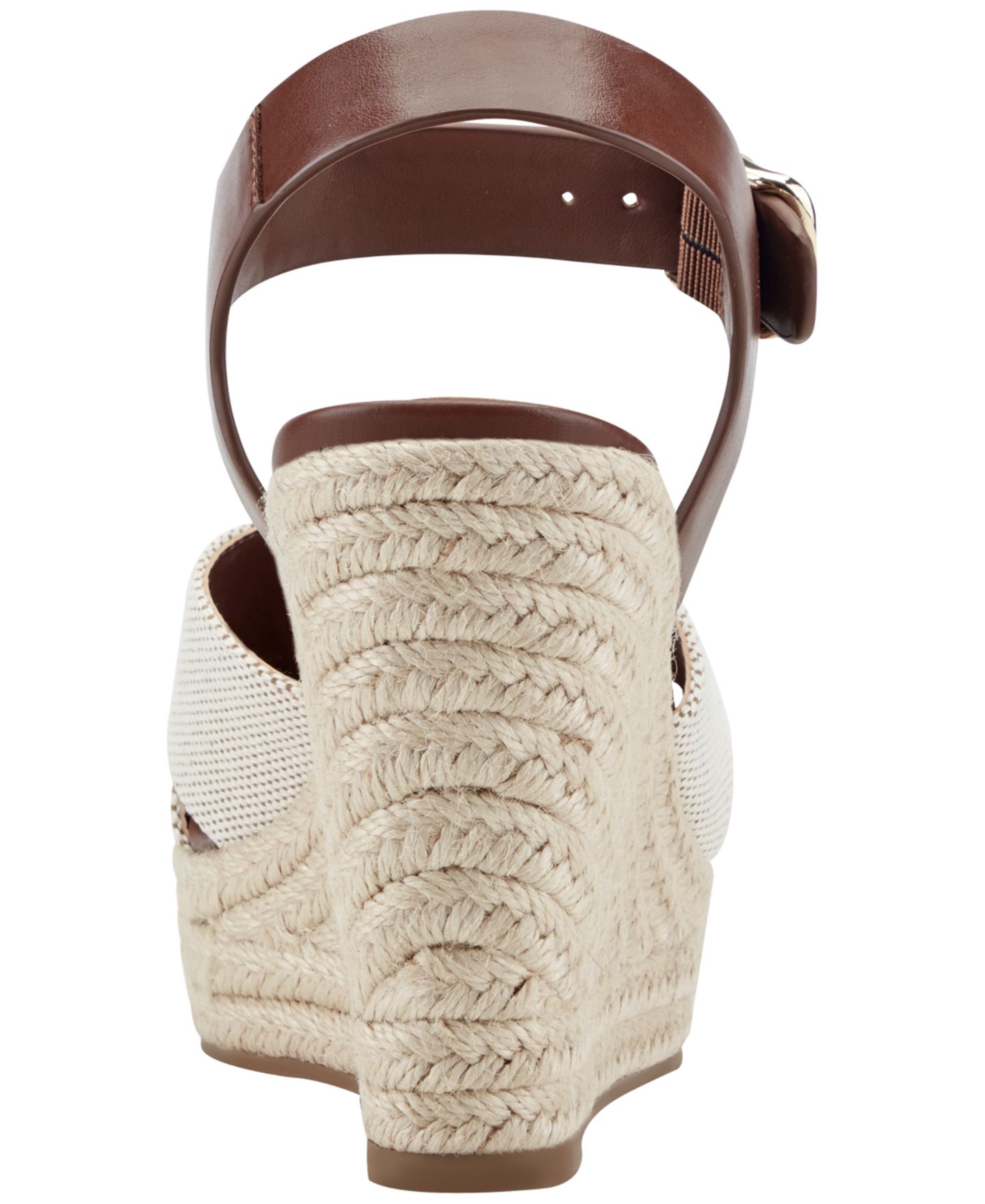 Женские сандалии Marc Fisher Herve Espadrille High Wedge, цвет: Бежевый / Коньячный — фото 3