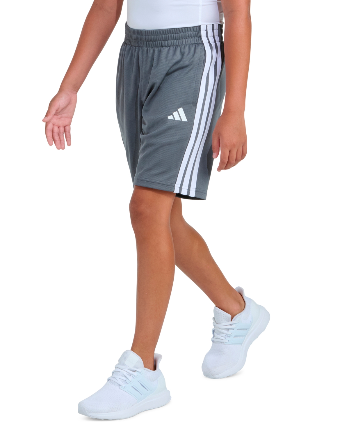 adidas Boys' 8-18 Elastic Waistband Drawcord Shorts