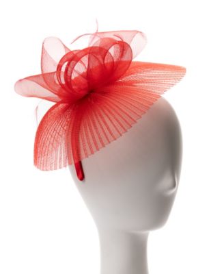 Pleated Crinoline Bow-Detail Fascinator Hat