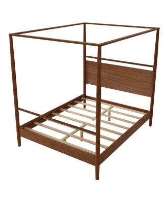 Solid Wood Canopy Bed Frame, Queen