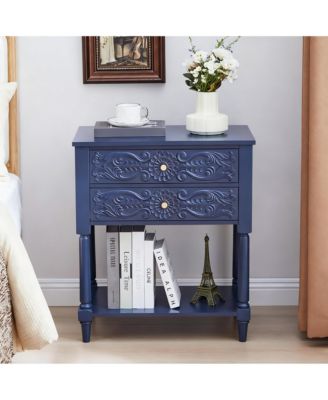 Vintage 2-Drawer Accent Dresser for Bedroom or Living Room