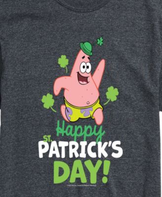 Men's SpongeBob SquarePants Happy Patrick's Day Short Sleeve T-Shirt
