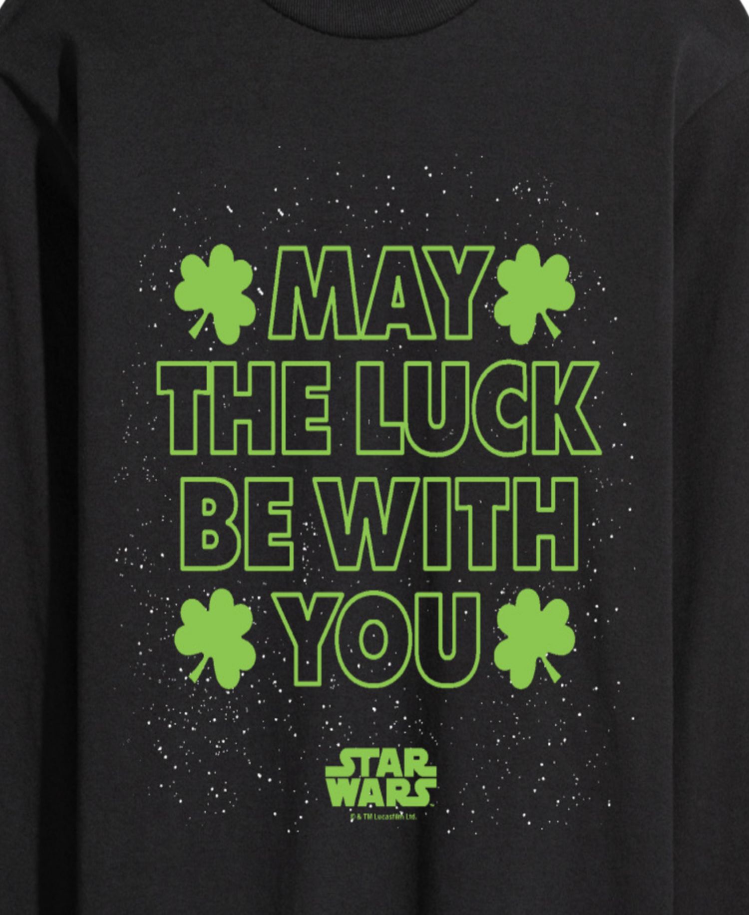 Men's Star Wars May Luck Be With You Long-Sleeve Graphic T-Shirt