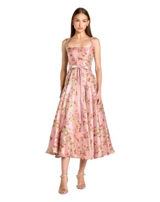 midi brocade dress A-Line Metallic Formal  The Dress Outlet If you are a person who likes luxurious and outstanding designs Mac Duggal Women's Strapless Brocade