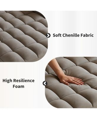  65-inch 3-in-1 foldable sofa bed with table, storage armrests