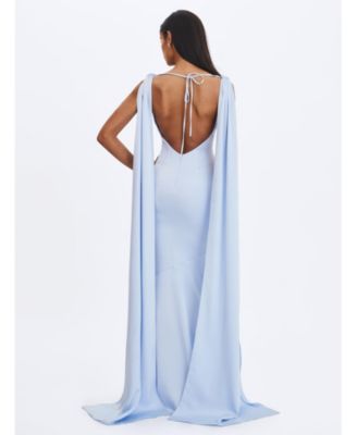 Women's Eira Cowl Scarf-Detail Mermaid Maxi Dress