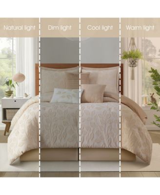 Kyrla Leaves 7-Pc. Comforter Set, California King